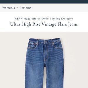 Abercrombie High rise flare jeans